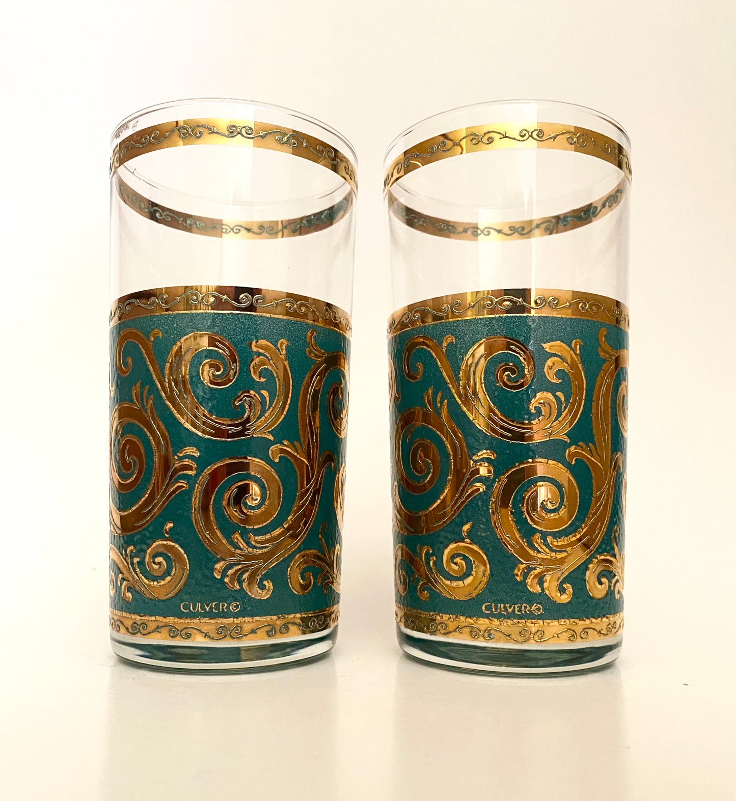 Culver Teal Toledo Hiballs (Pair) 1 Available