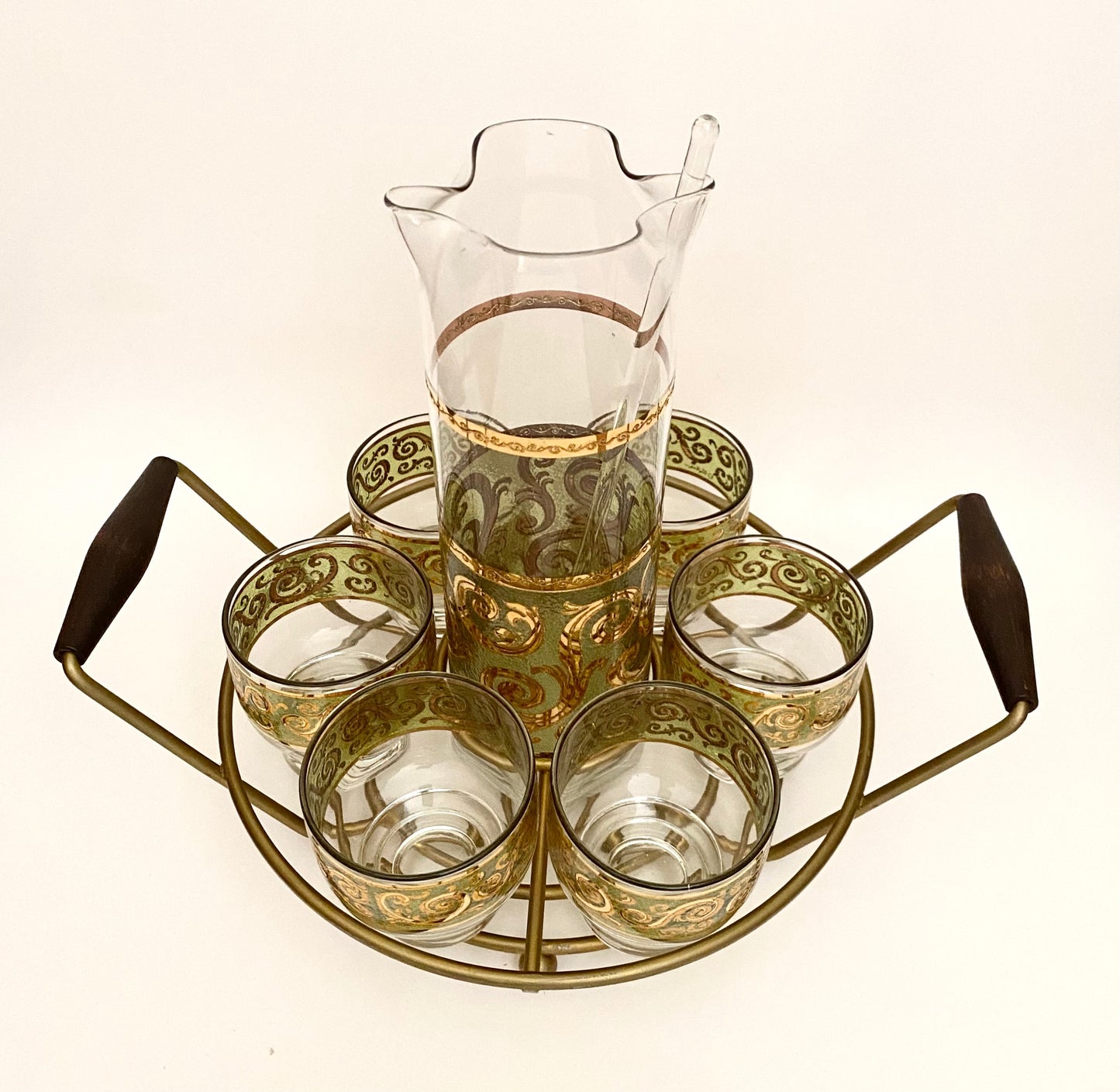 Culver Toledo Cocktail Set with Caddy