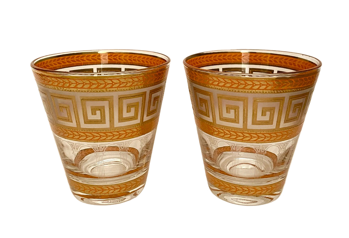 Culver Orange Greek Suburbans/Double Old Fashioned (Pair) 3 Available