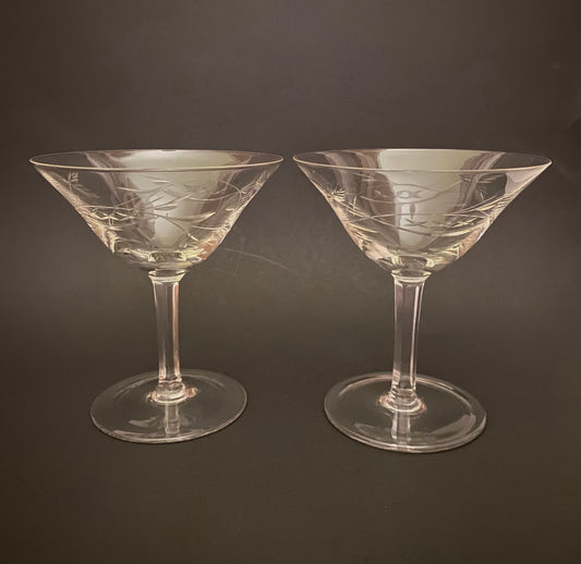 Trumpet Shaped Martini Glass (Pair) 6 Available