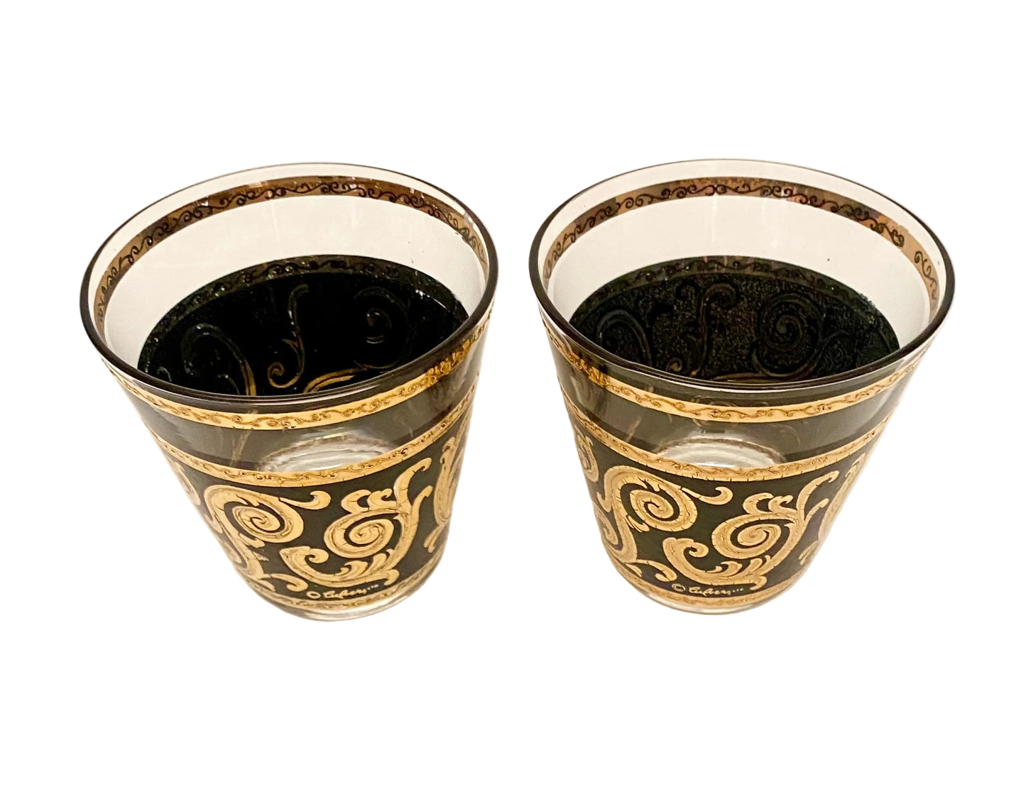 Culver Black Ebony Baroque On the Rocks/Old Fashioned (Pair) 2 Available
