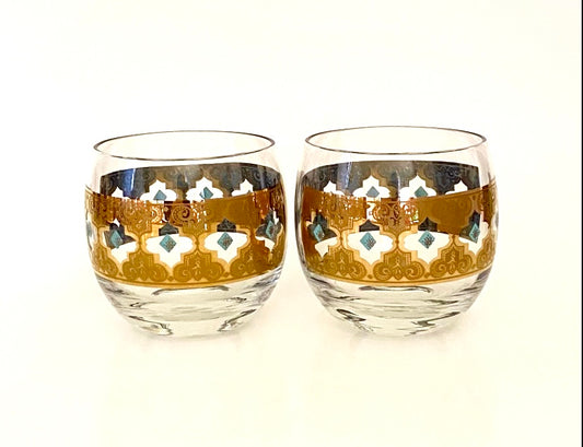 Culver Aqua Seville Roly Polys (Pair) 2 Available