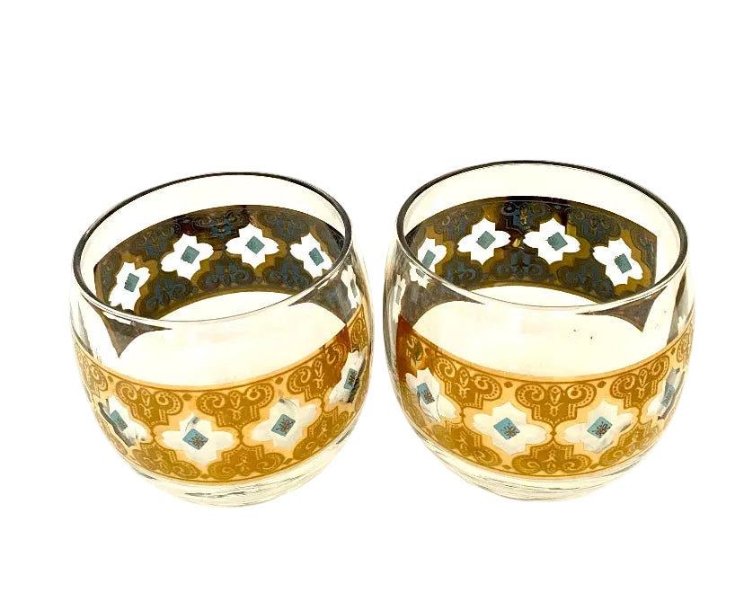 Culver Aqua Seville Roly Polys (Pair) 2 Available