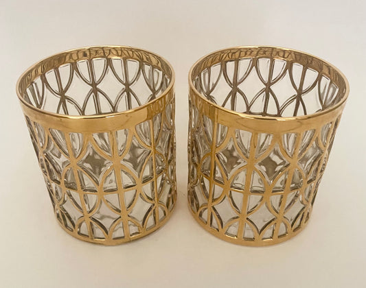 Imperial Glass El Tabique De Oro Lowballs (Pair)