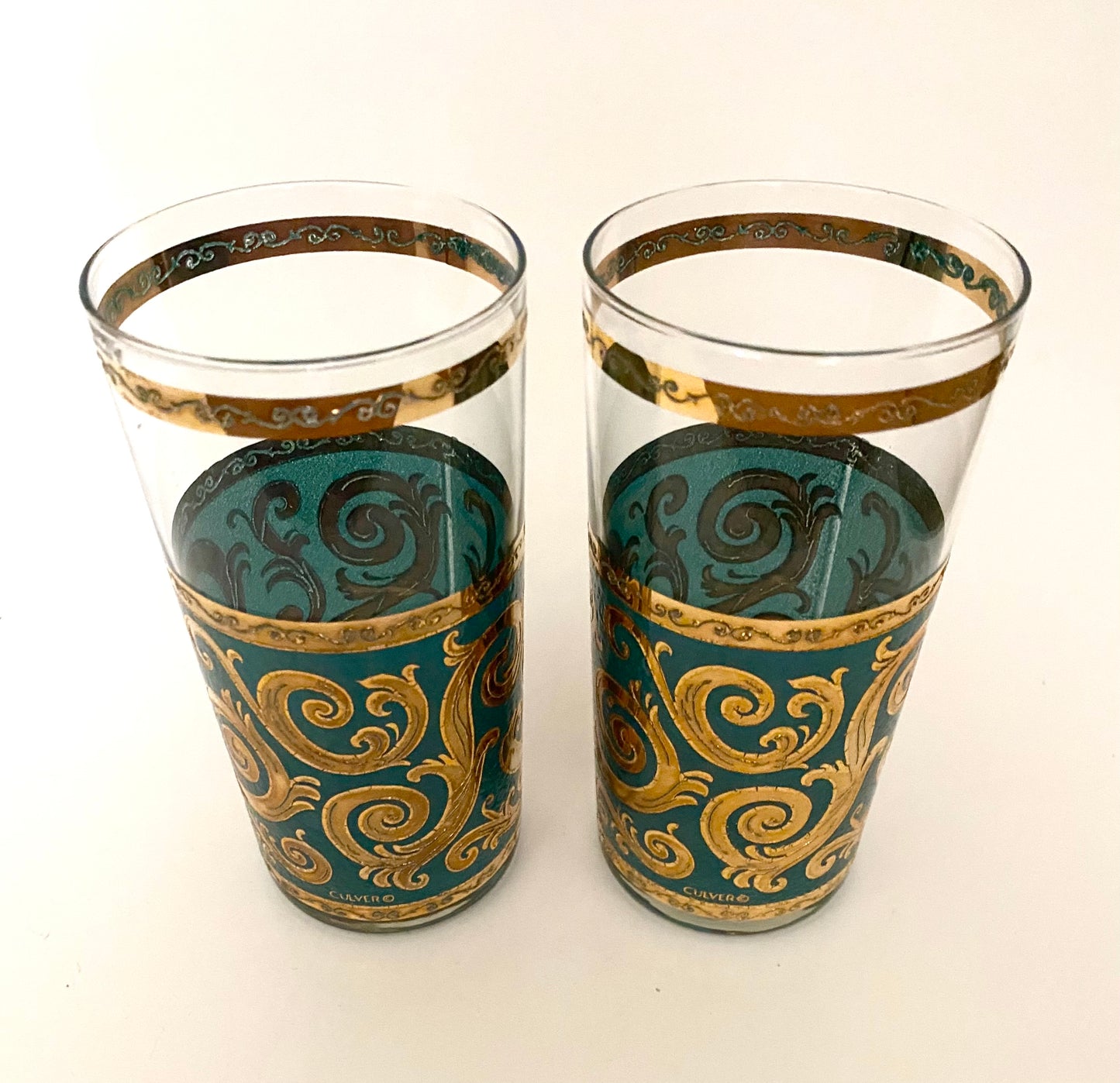Culver Teal Toledo Hiballs (Pair) 1 Available