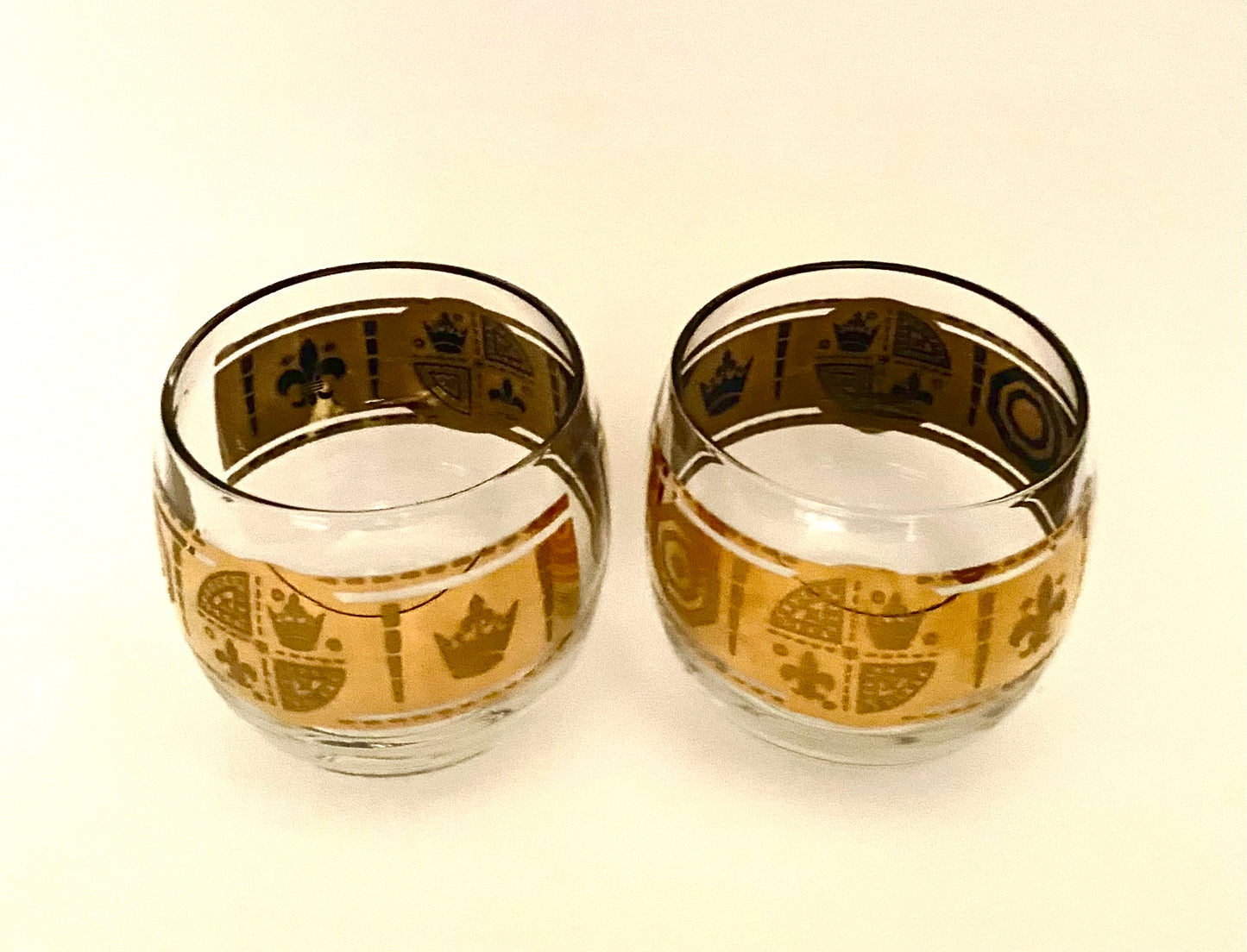 Vito Bari Fleur de Lis Roly Polys (Pair) 4 Available Mardi Gras Themed