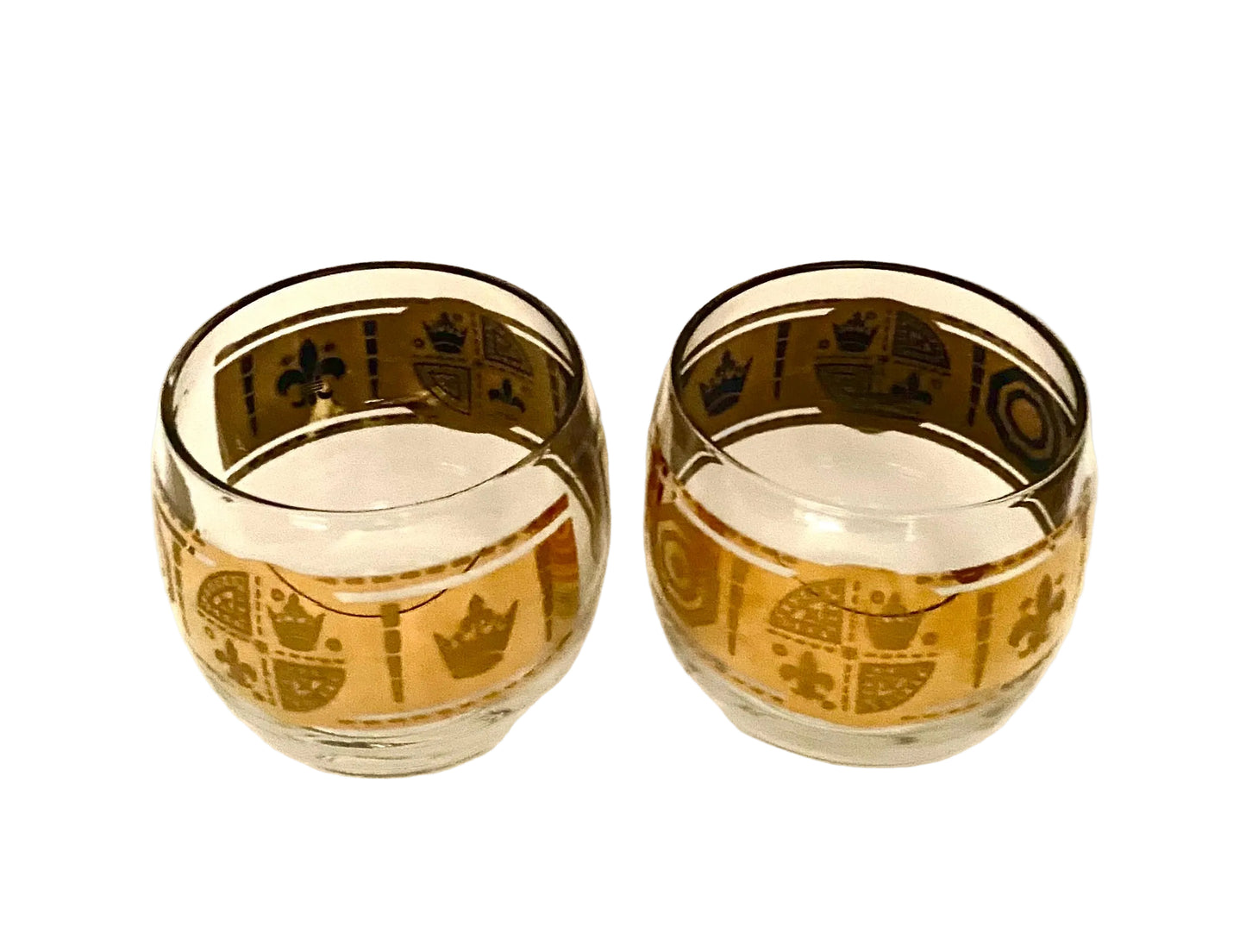 Vito Bari Fleur de Lis Roly Polys (Pair) 4 Available Mardi Gras Themed