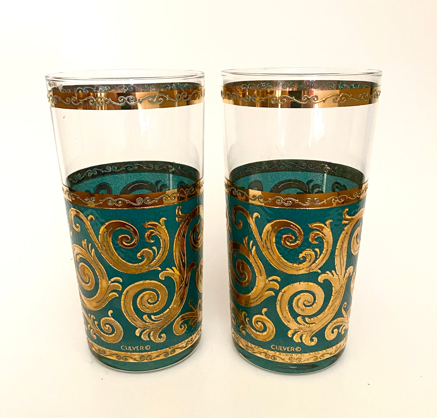 Culver Teal Toledo Hiballs (Pair) 1 Available