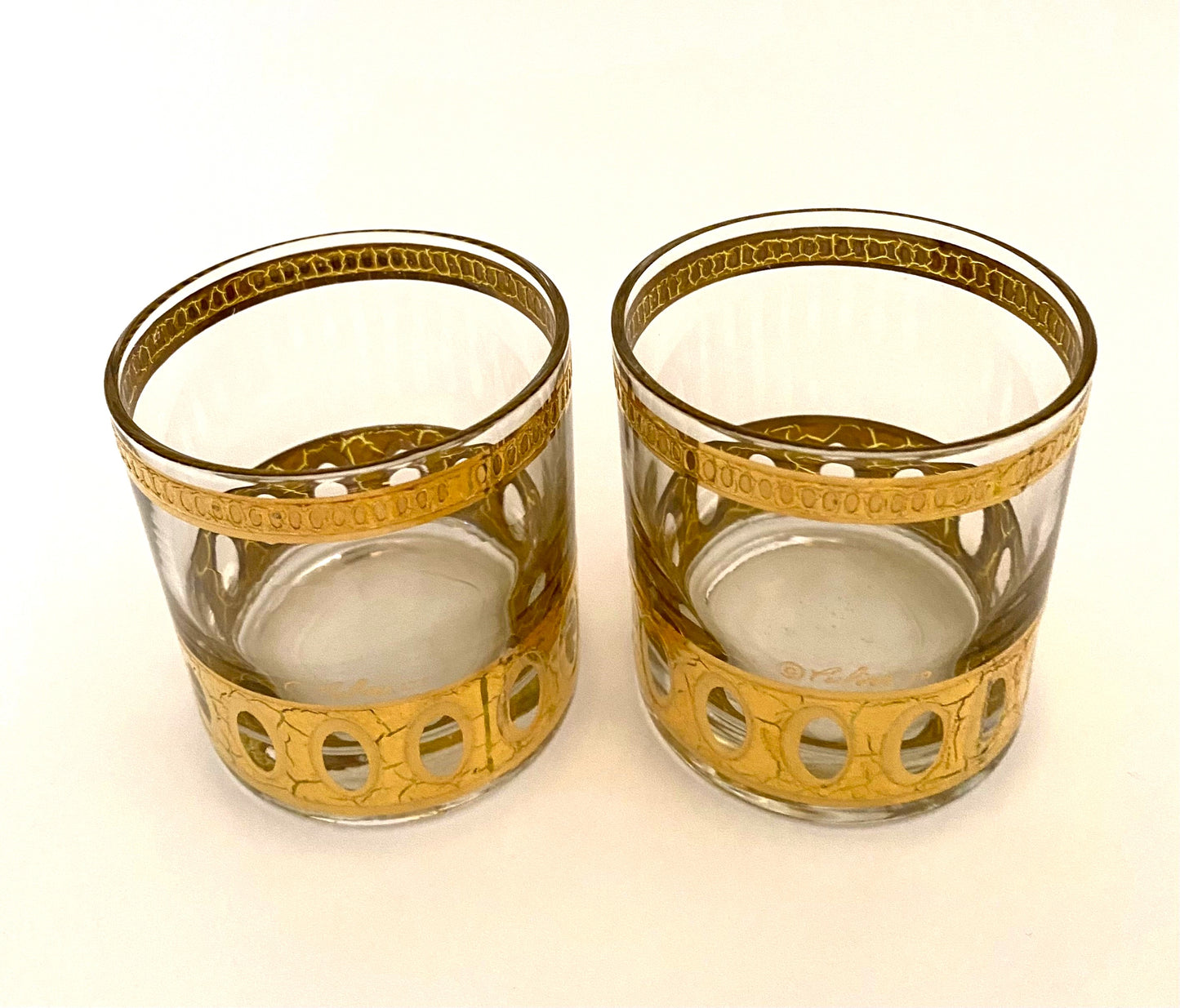 Culver Antigua Whiskey Glasses (Pair) 4 Available