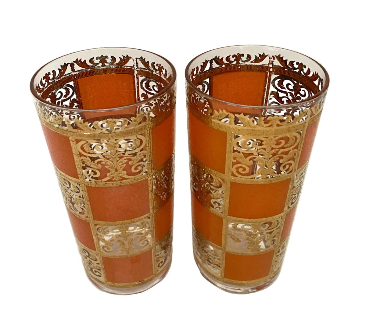 Culver Orange Prado Hiballs (Pair) 4 Available