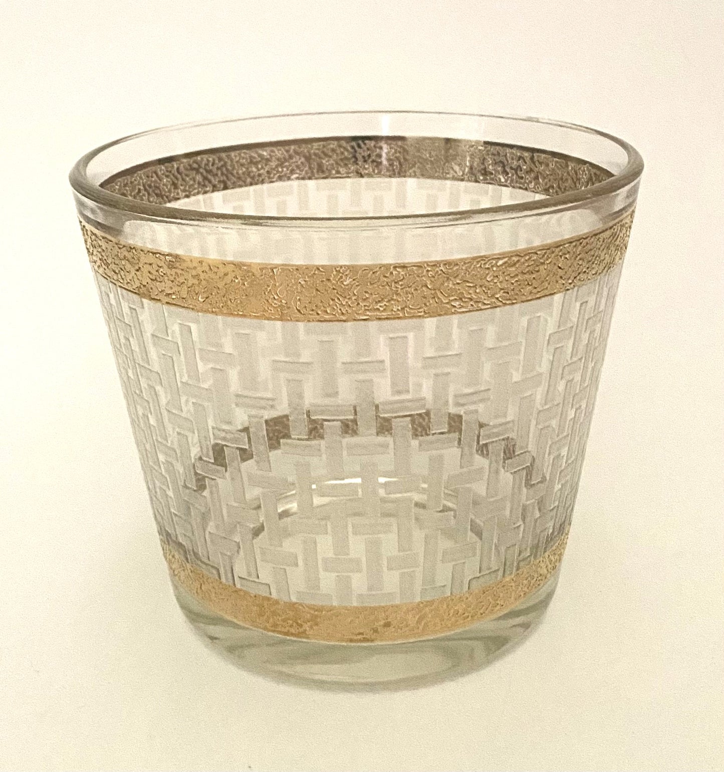 Continental Can Co, White Basketweave Ice Bucket