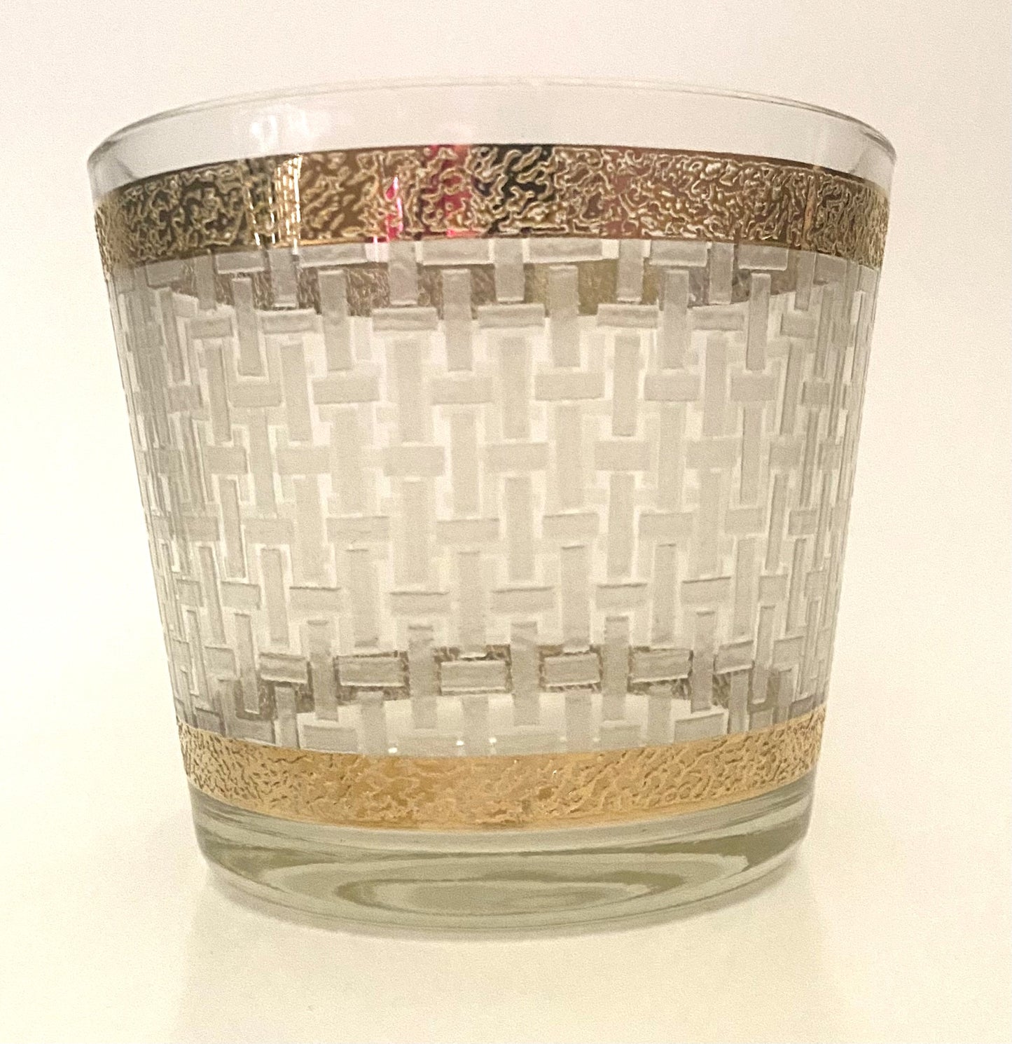 Continental Can Co, White Basketweave Ice Bucket