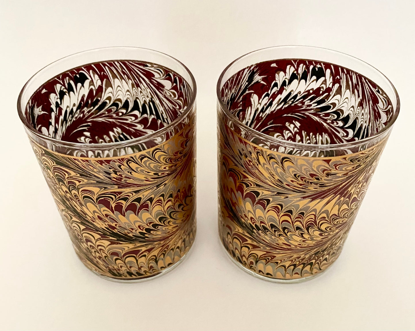 Culver Black/Red Marble Executive On the Rocks (Pair) 1 Available