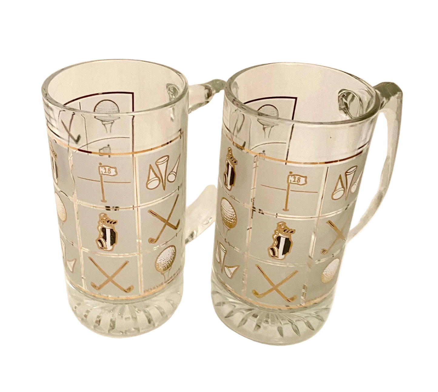 Culver Golf Fairway Beer Mugs (Pair) 2 Available