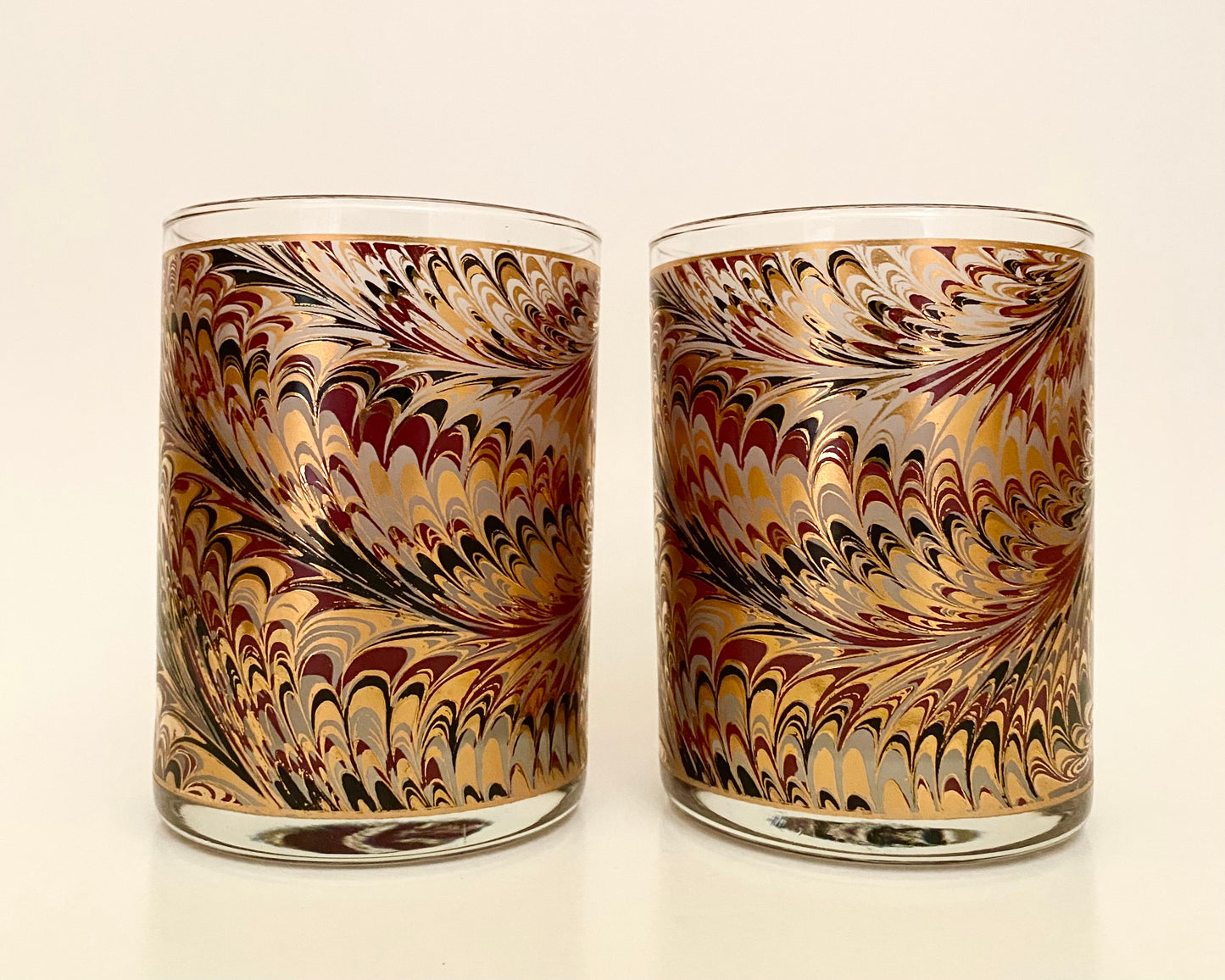 Culver Black/Red Marble Executive On the Rocks (Pair) 1 Available