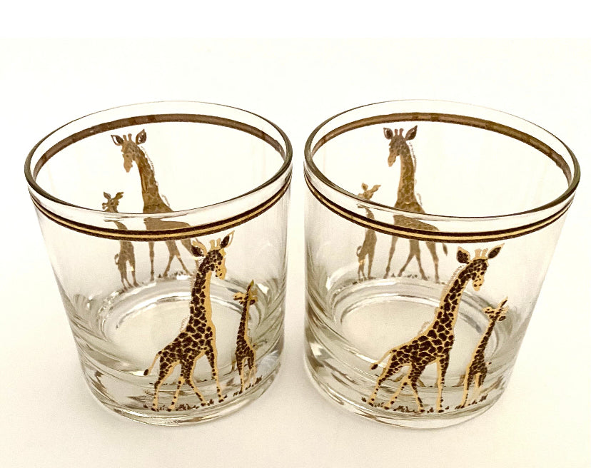Culver Giraffe Executive Cocktails/Whiskey Glasses (2)