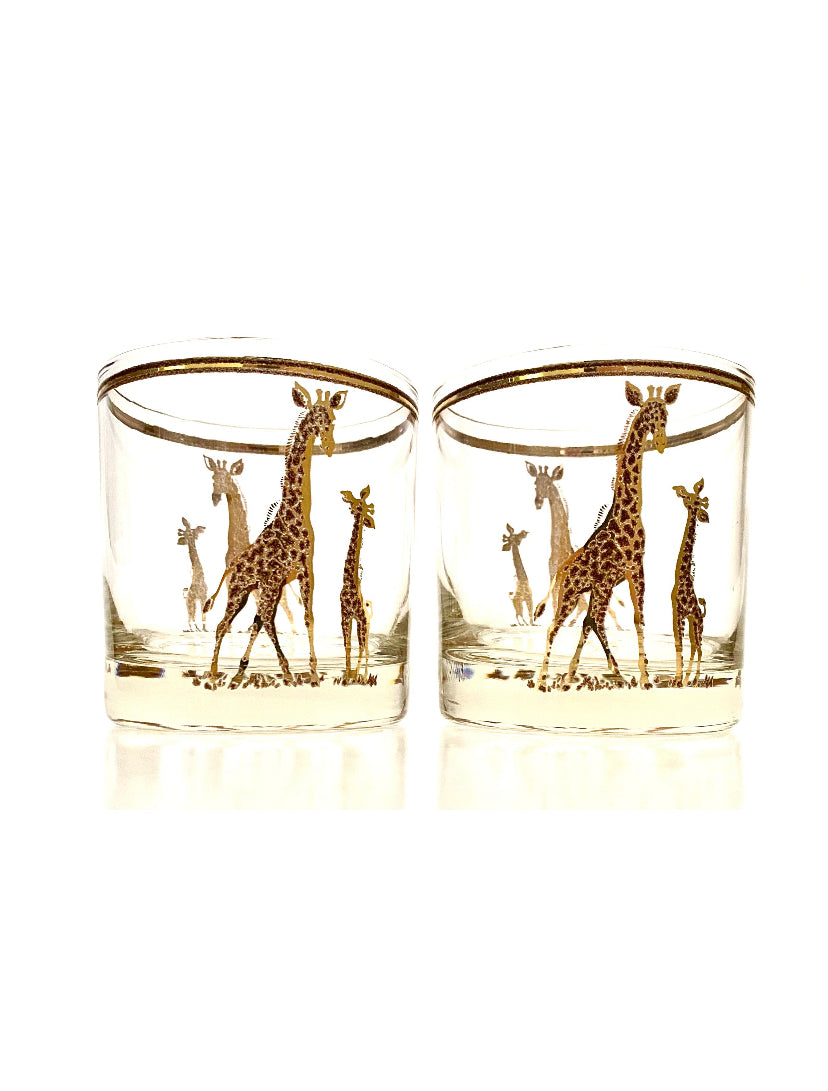 Culver Giraffe Executive Cocktails/Whiskey Glasses (2)