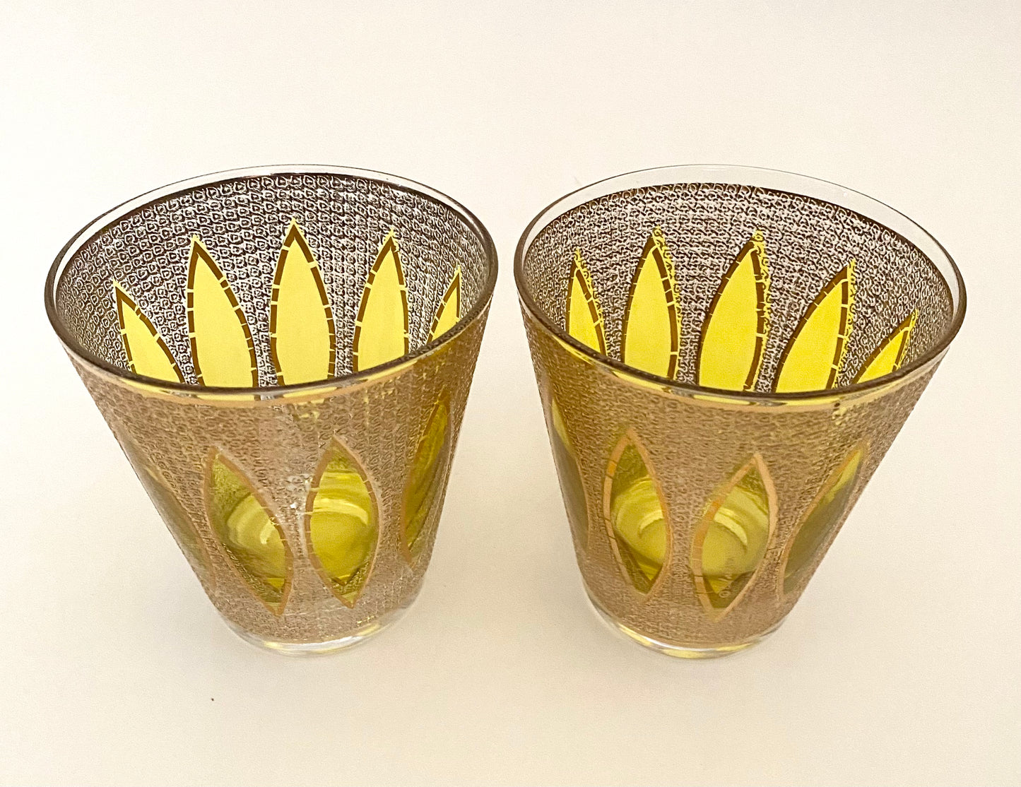 Culver Tiffany Topaz Suburbans/Double Old Fashioned (Pair) 2 Available