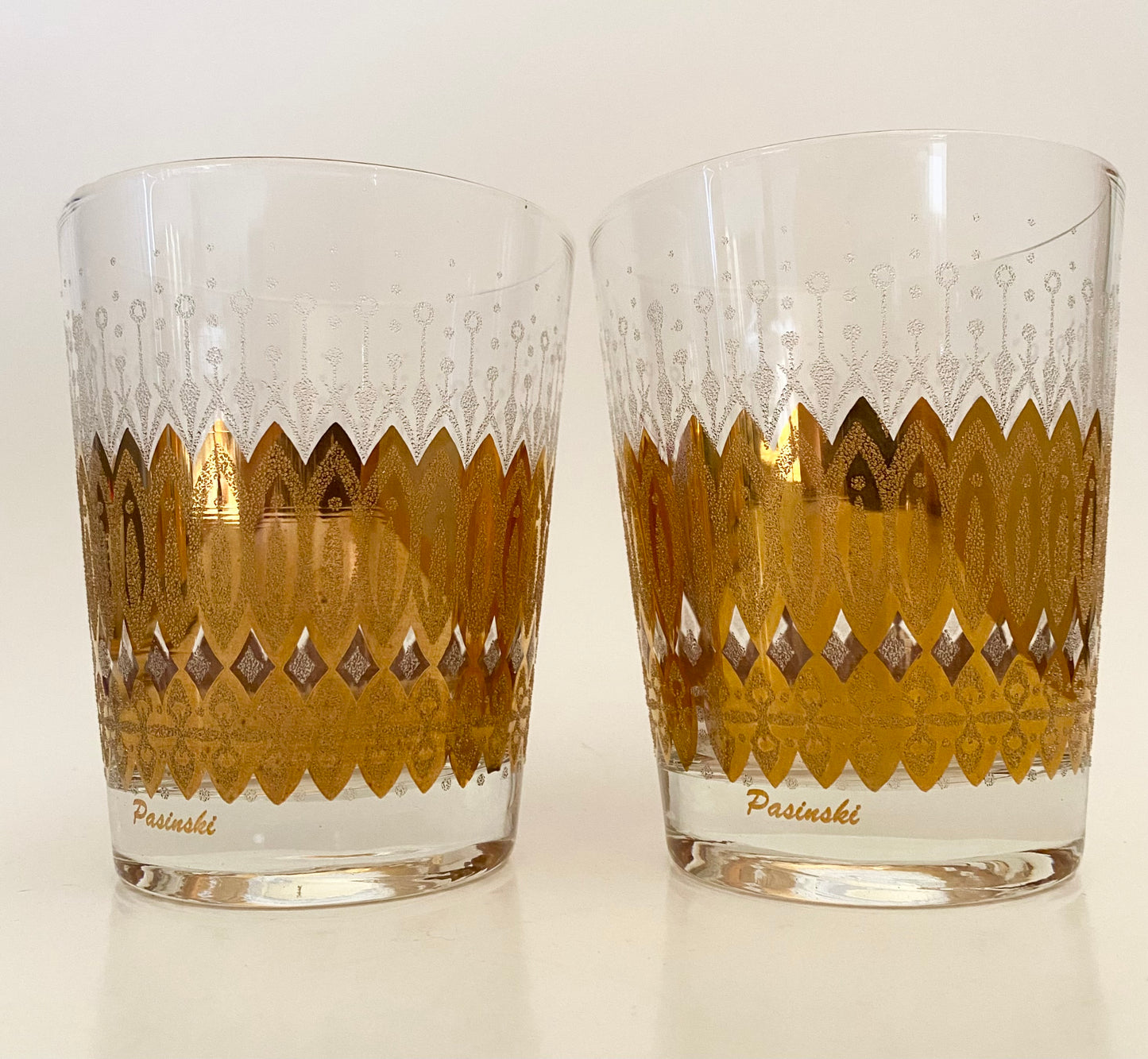 Pasinski Golden Feather Double Old Fashioned (Pair) 2 Available