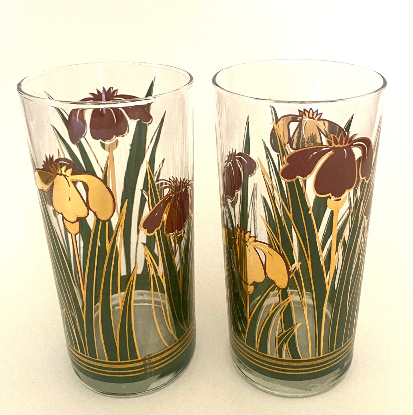 Culver Cinnabar Iris Hiballs (Pair) 2 Available