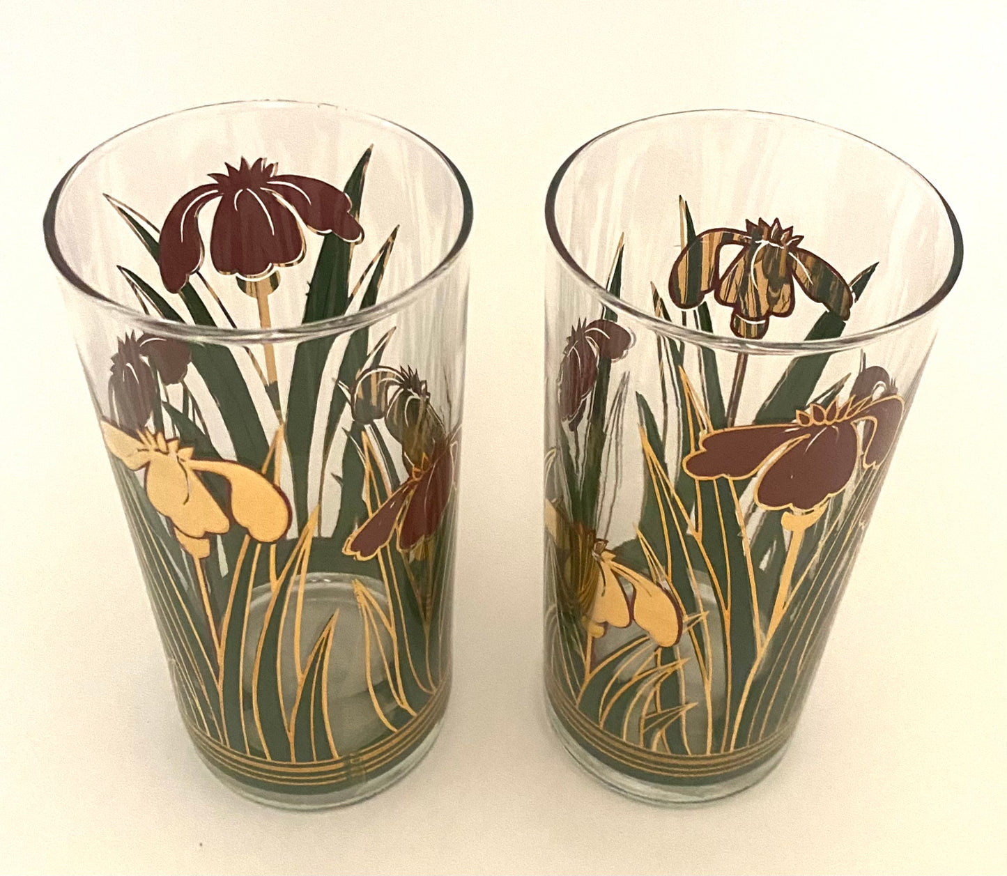 Culver Cinnabar Iris Hiballs (Pair) 2 Available