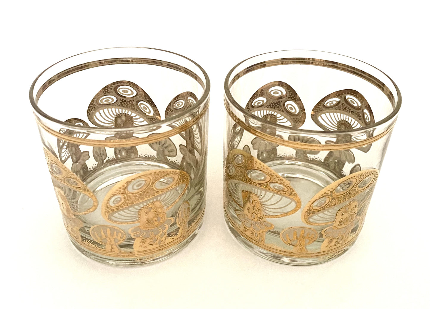 Culver Mushroom Executive Cocktails (Pair) 4 Available