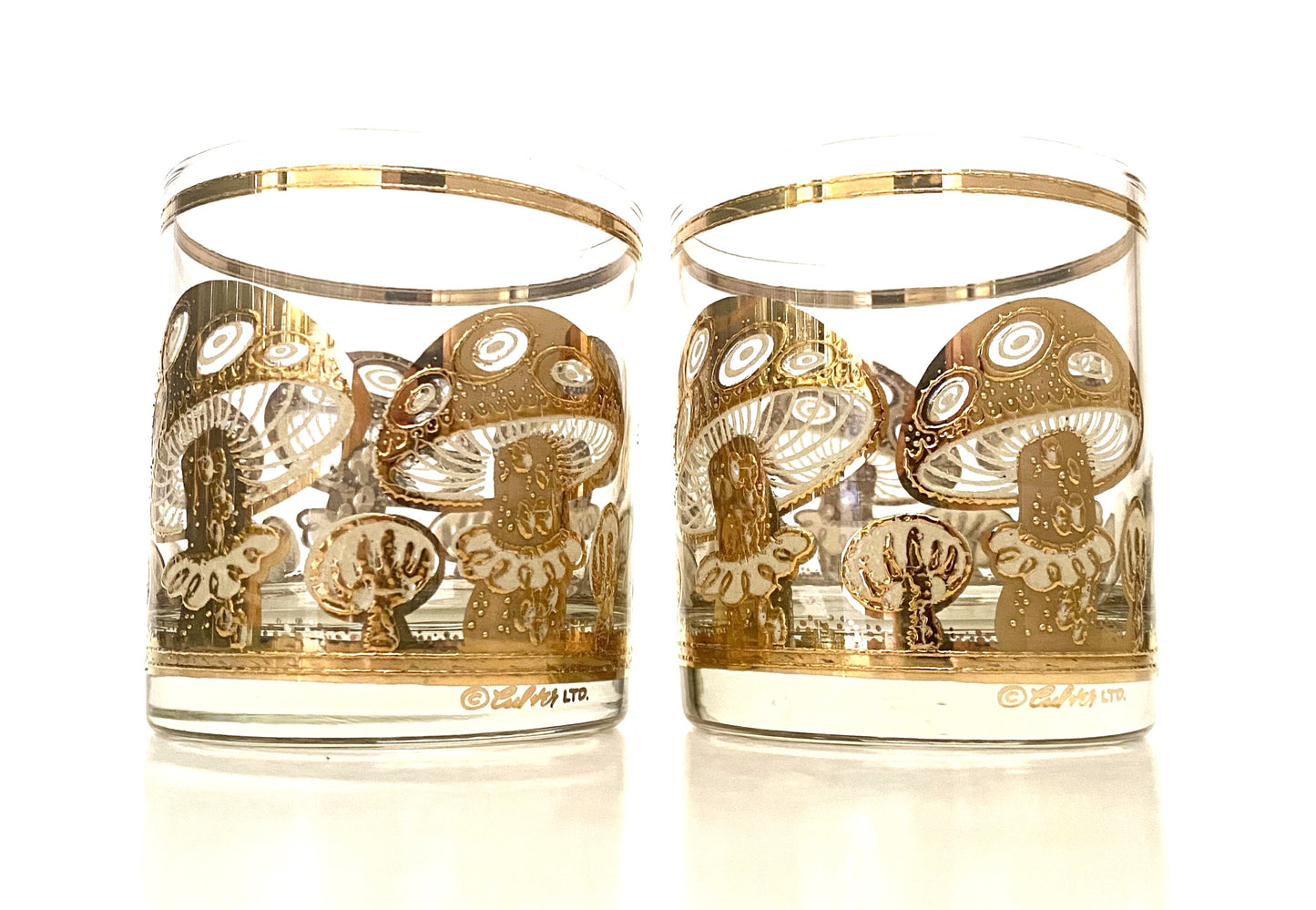 Culver Mushroom Whiskey Glasses (2)