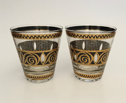 Culver Black Swirl Suburbans/Double Old Fashioned (Pair) 2 Available