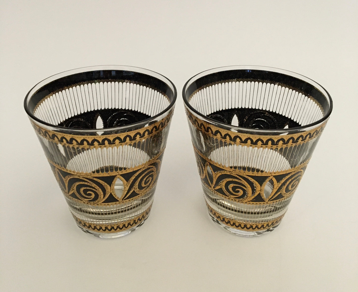 Culver Black Swirl Suburbans/Double Old Fashioned (Pair) 1 Available