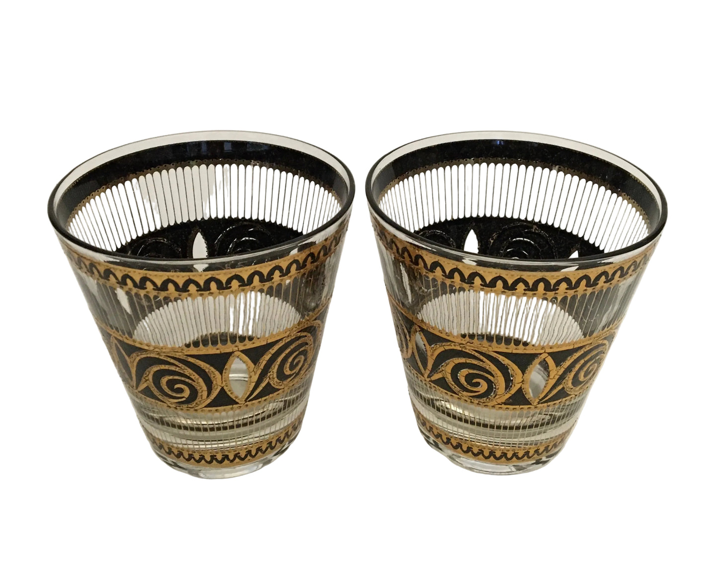 Culver Black Swirl Suburbans/Double Old Fashioned (Pair) 1 Available