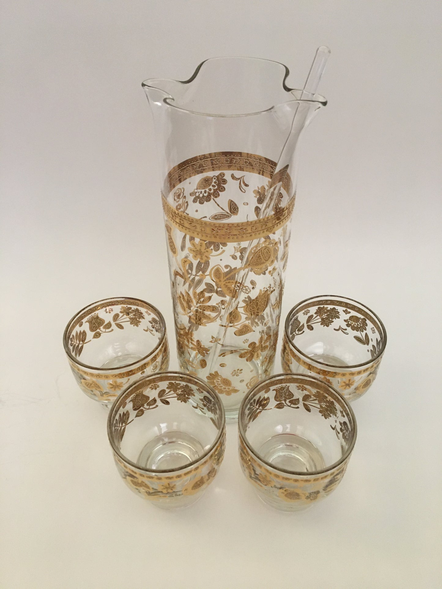 Culver Chantilly Pitcher Set with Stir Stick