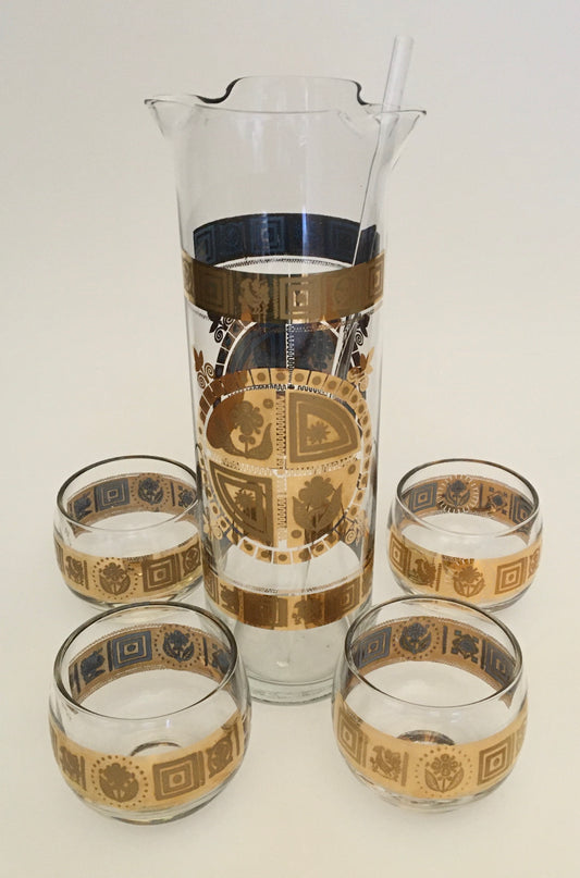 Culver Coronet Pitcher Set with Stir Stick