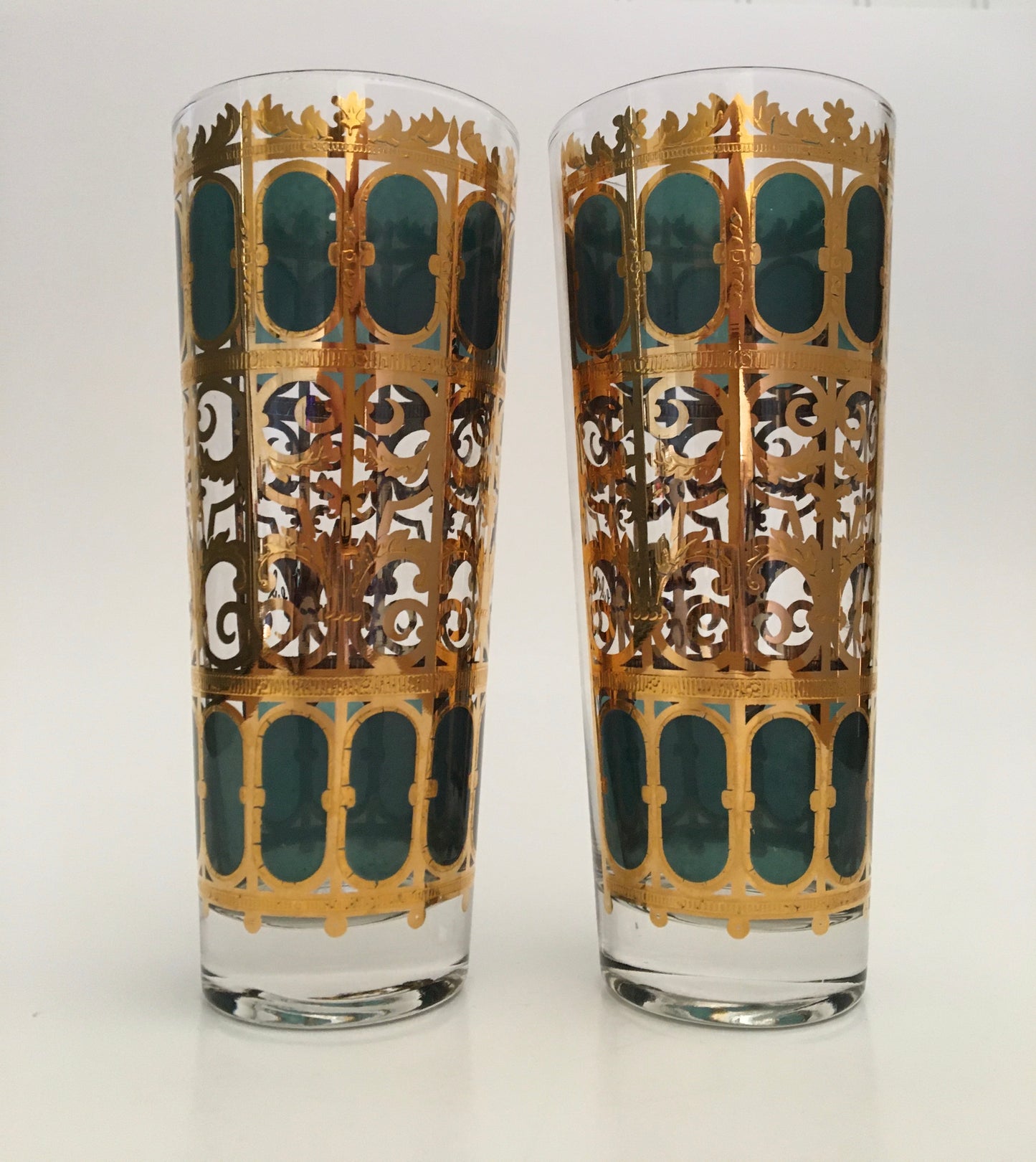 Culver Emerald Scroll Skyballs (Pair) 0 Available