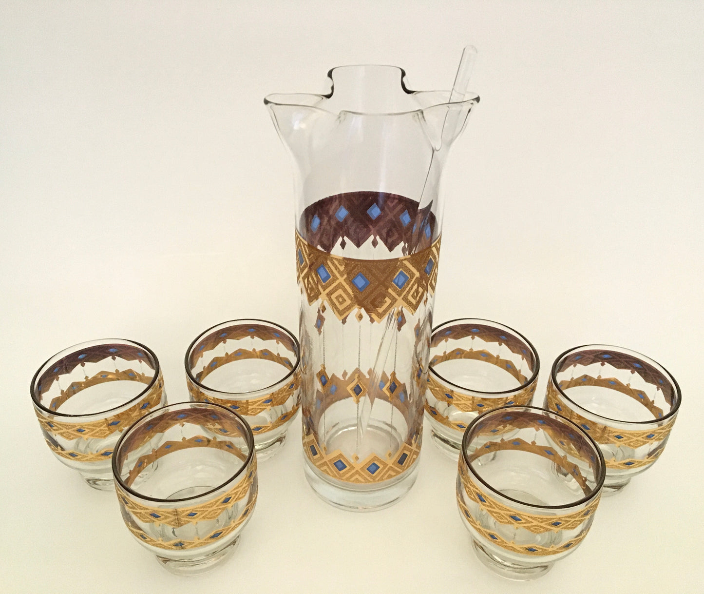 Culver King's Rowe Pitcher Set with Stir Stick