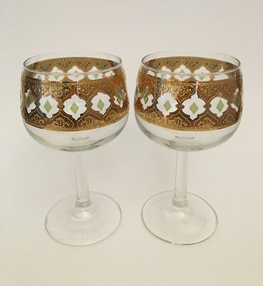 Culver Valencia Large Wine Glasses (Pair) 2 Sets Available