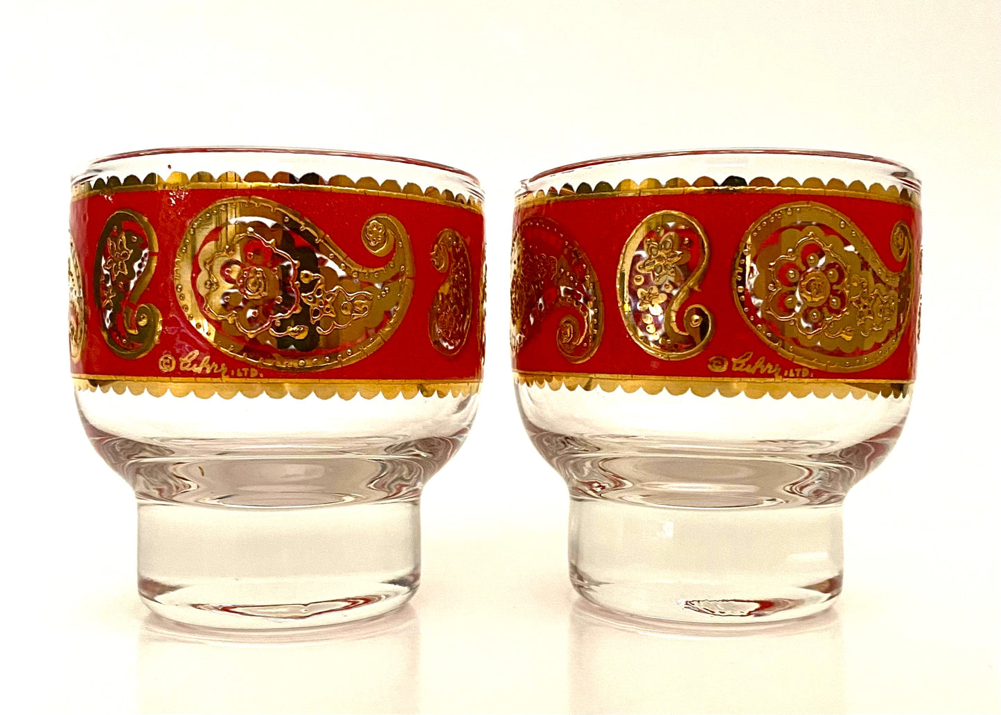 Culver Red Paisley Footed Whiskey (2)