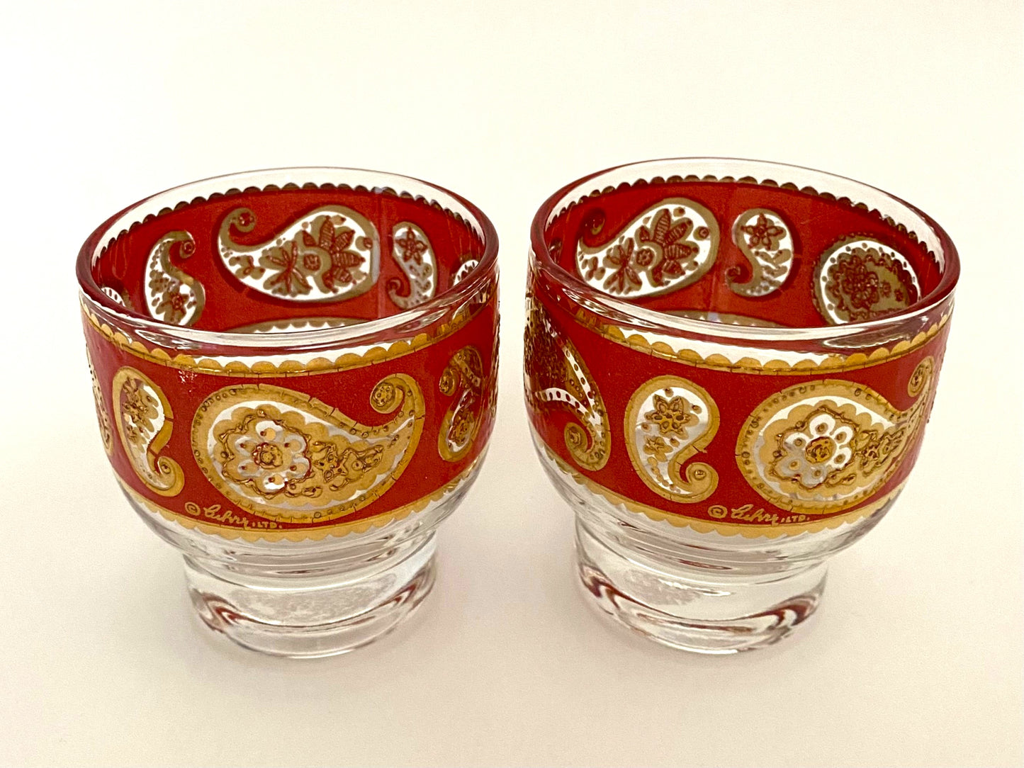 Culver Red Paisley Footed Whiskey (2)