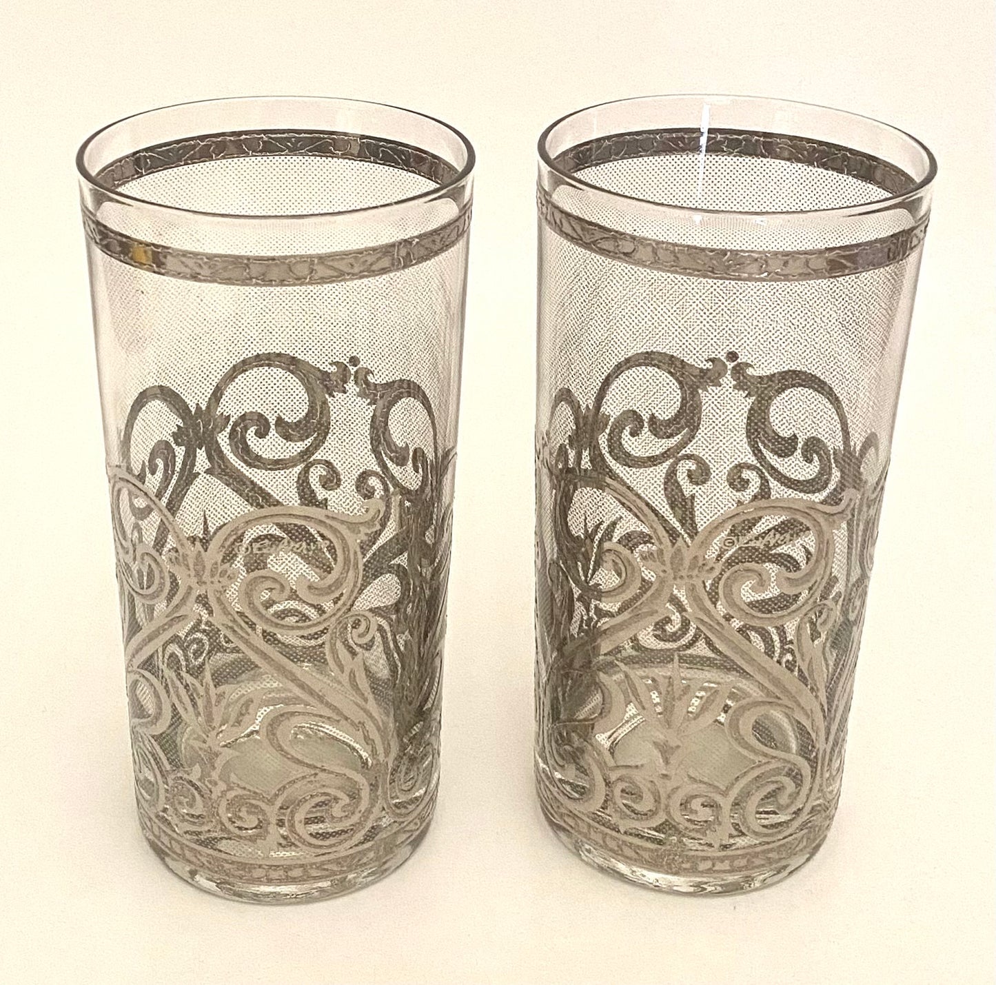 Culver Silver Scroll Hiballs (2)