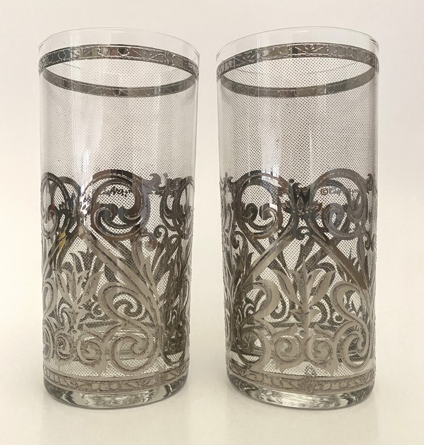 Culver Silver Scroll Hiballs (2)