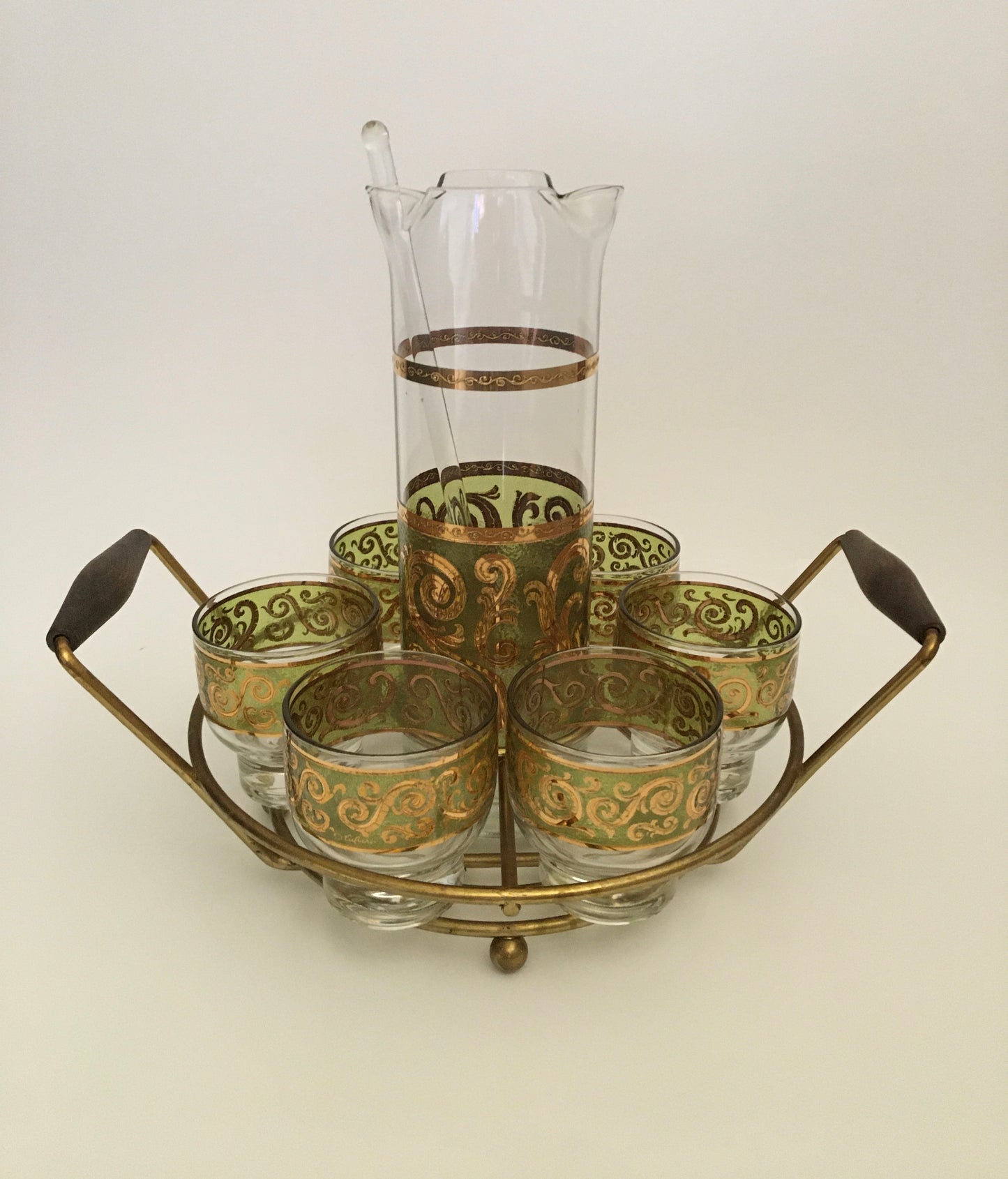 Culver Toledo Cocktail Set with Caddy
