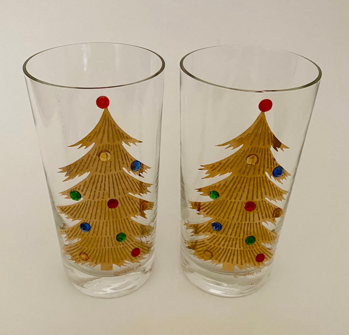 Culver Jeweled Christmas Tree Hiballs (Pair) 4 Available