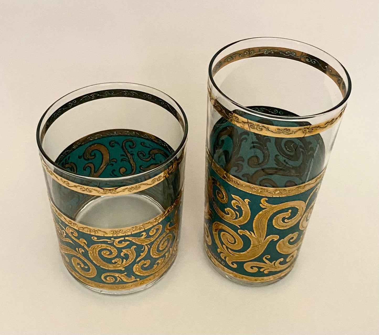 Culver Teal Toledo Hiball/Rocks (Pair) 1 Available