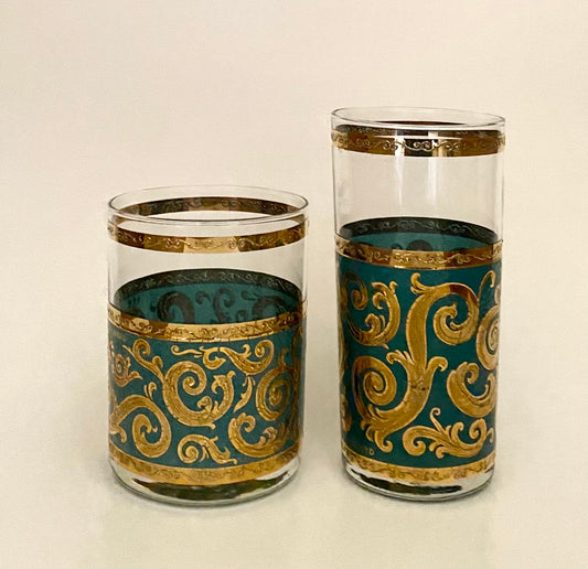 Culver Teal Toledo Hiball/Rocks (Pair) 1 Available