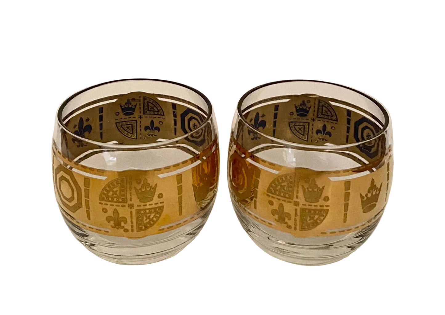 Vito Bari Fleur de Lis Roly Polys (Pair) 4 Available Mardi Gras Themed
