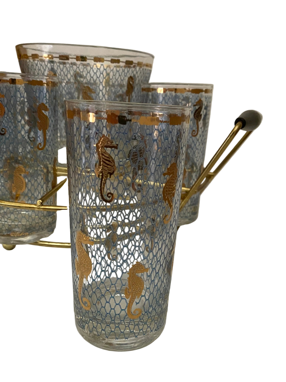 Culver Seafare Hiball Caddy with Ice Bucket and Tongs