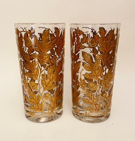 Culver Oak Leaf Hiballs (Pair) 3 Available