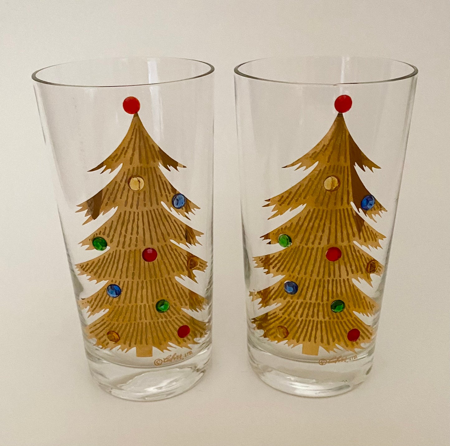 Culver Jeweled Christmas Tree Hiballs (Pair) 4 Available