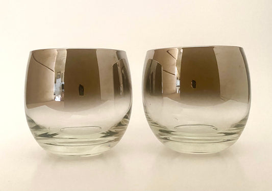 Queens Lusterware Silver Fade Roly Polys (Pair) 4 Available