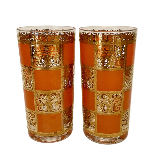 Culver Orange Prado Hiballs (Pair) 4 Available