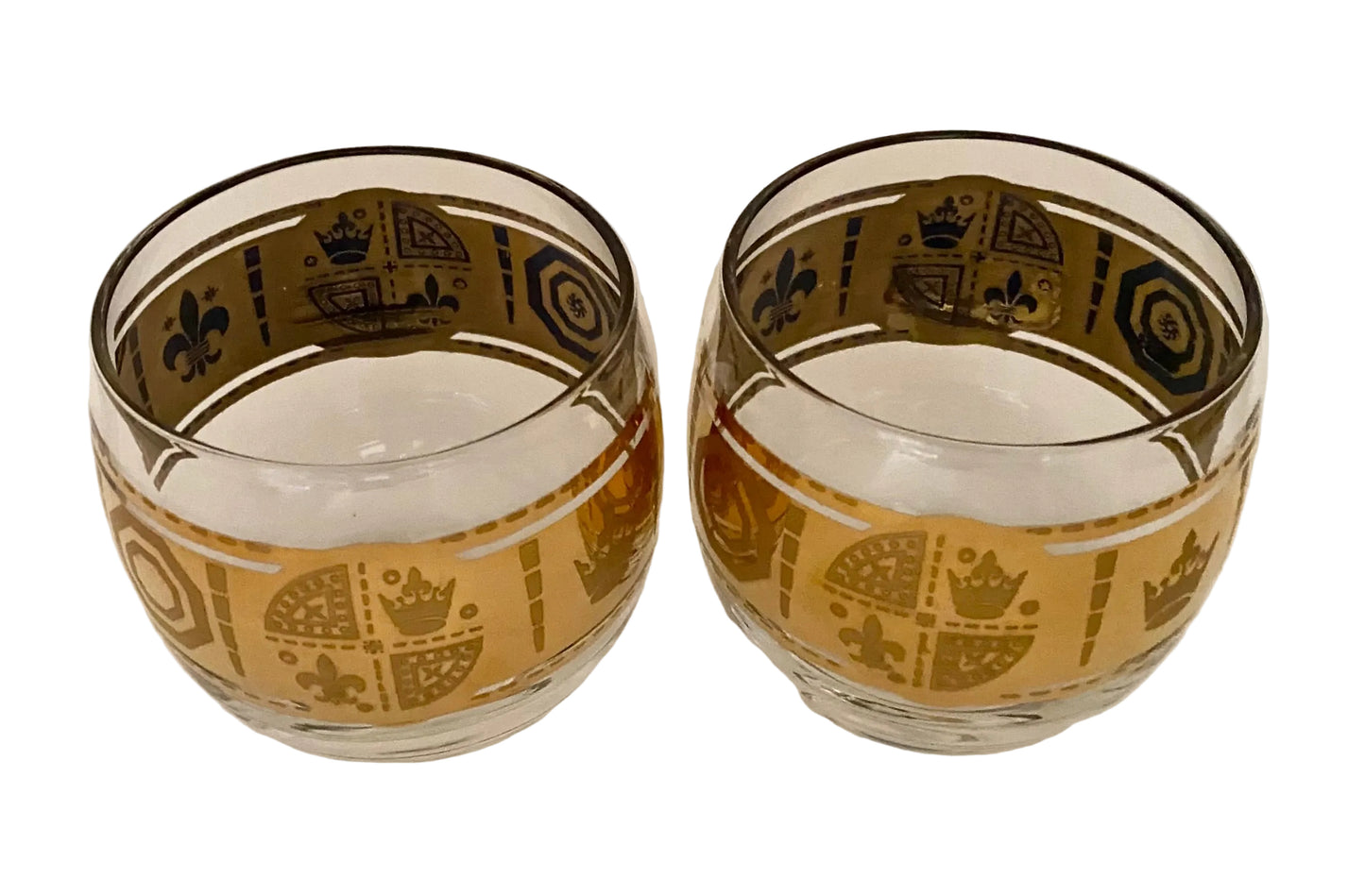 Vito Bari Fleur de Lis Roly Polys (Pair) 4 Available Mardi Gras Themed